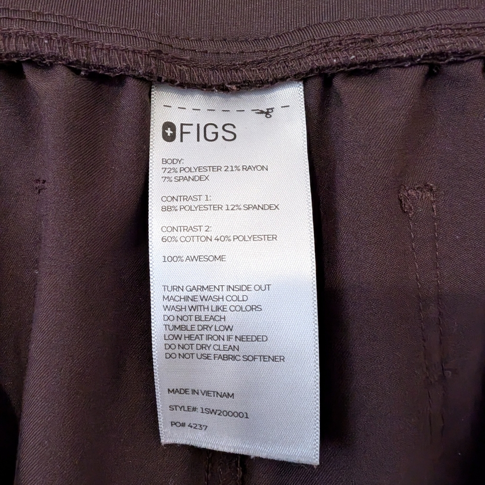 Figs Scrubs 3XL Espresso Brown Zamora Joggers Pant Limited Edition Color PO 4237 - Picture 11 of 13